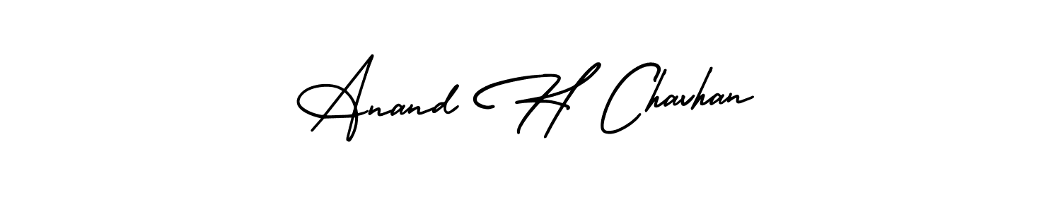 Use a signature maker to create a handwritten signature online. With this signature software, you can design (AmerikaSignatureDemo-Regular) your own signature for name Anand H Chavhan. Anand H Chavhan signature style 3 images and pictures png