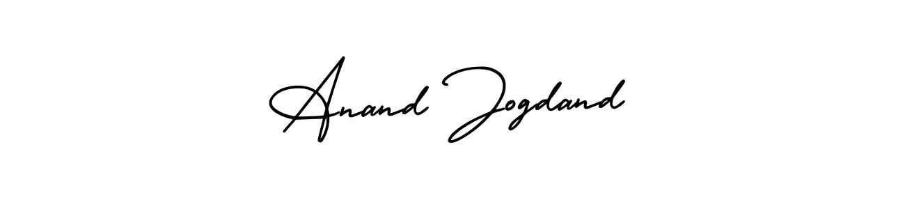 You should practise on your own different ways (AmerikaSignatureDemo-Regular) to write your name (Anand Jogdand) in signature. don't let someone else do it for you. Anand Jogdand signature style 3 images and pictures png
