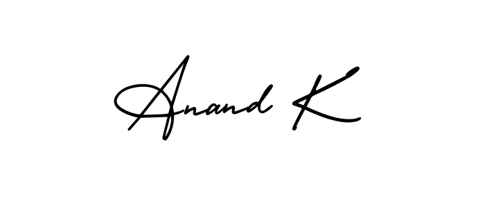 Also You can easily find your signature by using the search form. We will create Anand K name handwritten signature images for you free of cost using AmerikaSignatureDemo-Regular sign style. Anand K signature style 3 images and pictures png