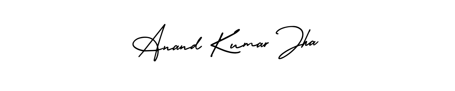 Use a signature maker to create a handwritten signature online. With this signature software, you can design (AmerikaSignatureDemo-Regular) your own signature for name Anand Kumar Jha. Anand Kumar Jha signature style 3 images and pictures png