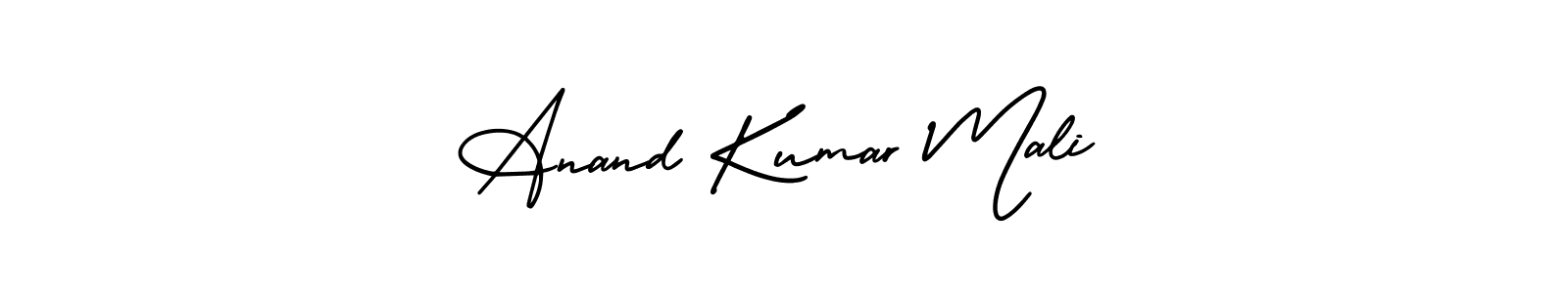 This is the best signature style for the Anand Kumar Mali name. Also you like these signature font (AmerikaSignatureDemo-Regular). Mix name signature. Anand Kumar Mali signature style 3 images and pictures png