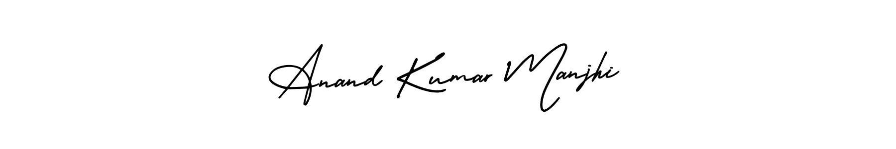 You should practise on your own different ways (AmerikaSignatureDemo-Regular) to write your name (Anand Kumar Manjhi) in signature. don't let someone else do it for you. Anand Kumar Manjhi signature style 3 images and pictures png