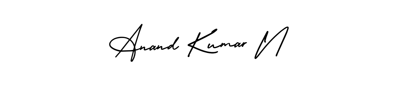 Make a beautiful signature design for name Anand Kumar N. With this signature (AmerikaSignatureDemo-Regular) style, you can create a handwritten signature for free. Anand Kumar N signature style 3 images and pictures png