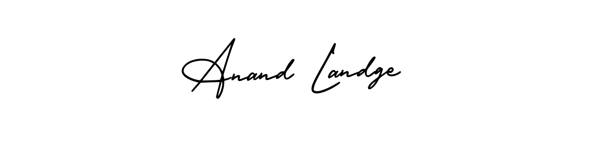 Use a signature maker to create a handwritten signature online. With this signature software, you can design (AmerikaSignatureDemo-Regular) your own signature for name Anand Landge. Anand Landge signature style 3 images and pictures png