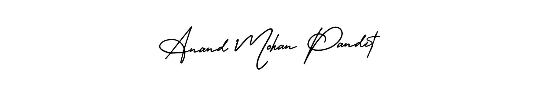 How to make Anand Mohan Pandit name signature. Use AmerikaSignatureDemo-Regular style for creating short signs online. This is the latest handwritten sign. Anand Mohan Pandit signature style 3 images and pictures png