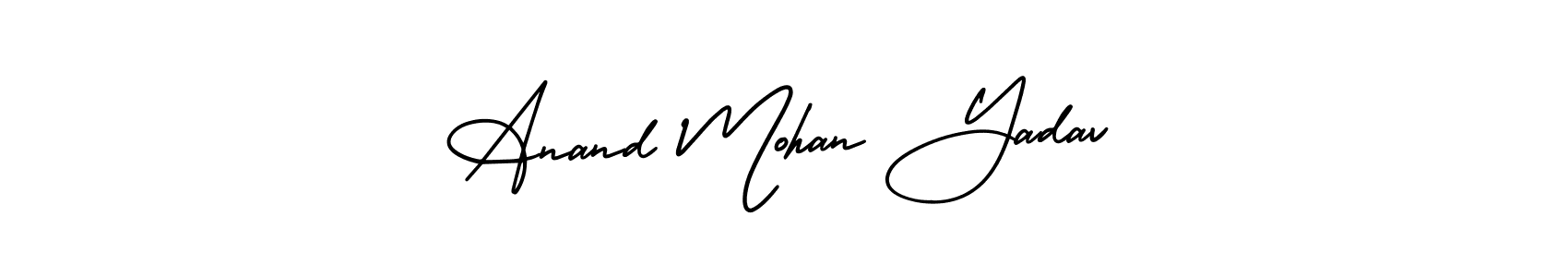 Similarly AmerikaSignatureDemo-Regular is the best handwritten signature design. Signature creator online .You can use it as an online autograph creator for name Anand Mohan Yadav. Anand Mohan Yadav signature style 3 images and pictures png