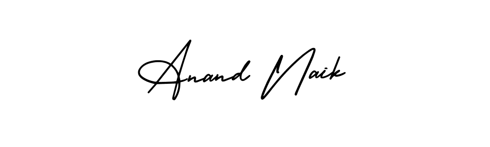 How to make Anand Naik name signature. Use AmerikaSignatureDemo-Regular style for creating short signs online. This is the latest handwritten sign. Anand Naik signature style 3 images and pictures png