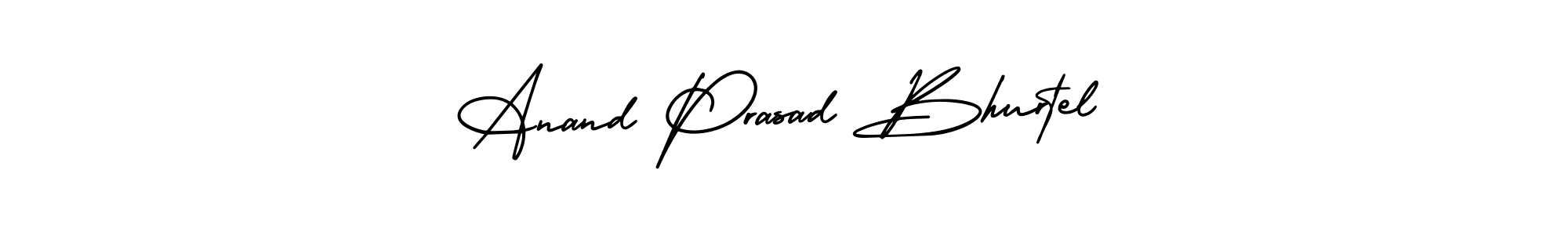 How to make Anand Prasad Bhurtel name signature. Use AmerikaSignatureDemo-Regular style for creating short signs online. This is the latest handwritten sign. Anand Prasad Bhurtel signature style 3 images and pictures png