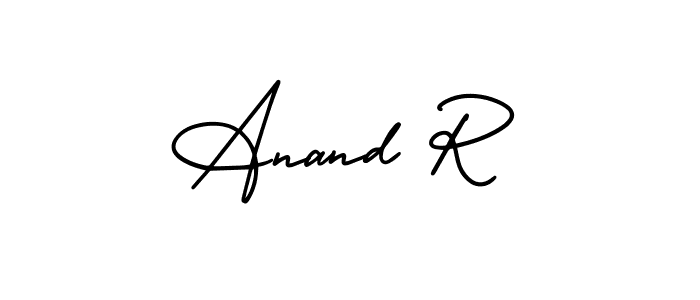 if you are searching for the best signature style for your name Anand R. so please give up your signature search. here we have designed multiple signature styles  using AmerikaSignatureDemo-Regular. Anand R signature style 3 images and pictures png