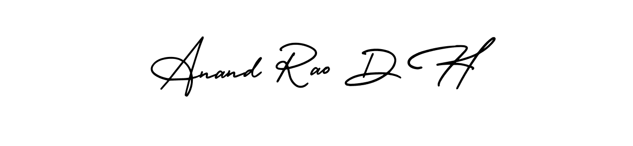 Make a short Anand Rao D H signature style. Manage your documents anywhere anytime using AmerikaSignatureDemo-Regular. Create and add eSignatures, submit forms, share and send files easily. Anand Rao D H signature style 3 images and pictures png