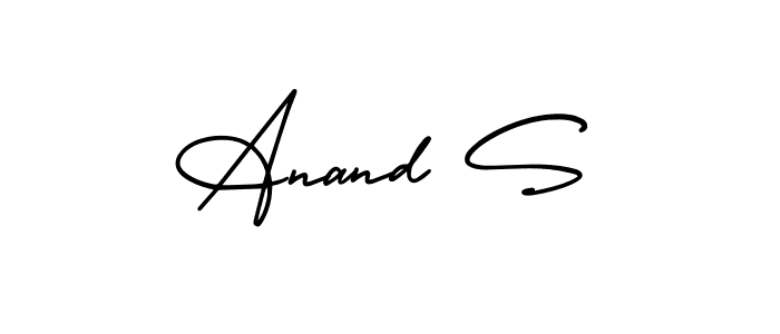 This is the best signature style for the Anand S name. Also you like these signature font (AmerikaSignatureDemo-Regular). Mix name signature. Anand S signature style 3 images and pictures png