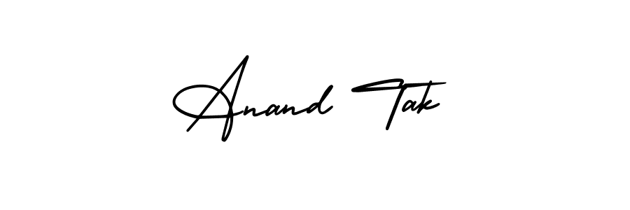 AmerikaSignatureDemo-Regular is a professional signature style that is perfect for those who want to add a touch of class to their signature. It is also a great choice for those who want to make their signature more unique. Get Anand Tak name to fancy signature for free. Anand Tak signature style 3 images and pictures png