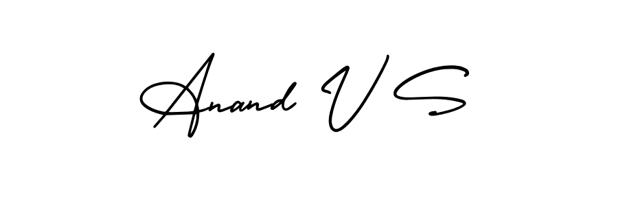 Check out images of Autograph of Anand V S name. Actor Anand V S Signature Style. AmerikaSignatureDemo-Regular is a professional sign style online. Anand V S signature style 3 images and pictures png