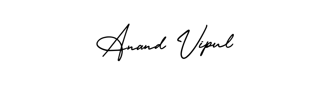 Make a short Anand Vipul signature style. Manage your documents anywhere anytime using AmerikaSignatureDemo-Regular. Create and add eSignatures, submit forms, share and send files easily. Anand Vipul signature style 3 images and pictures png