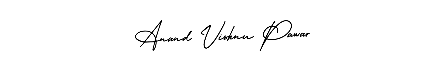 Use a signature maker to create a handwritten signature online. With this signature software, you can design (AmerikaSignatureDemo-Regular) your own signature for name Anand Vishnu Pawar. Anand Vishnu Pawar signature style 3 images and pictures png