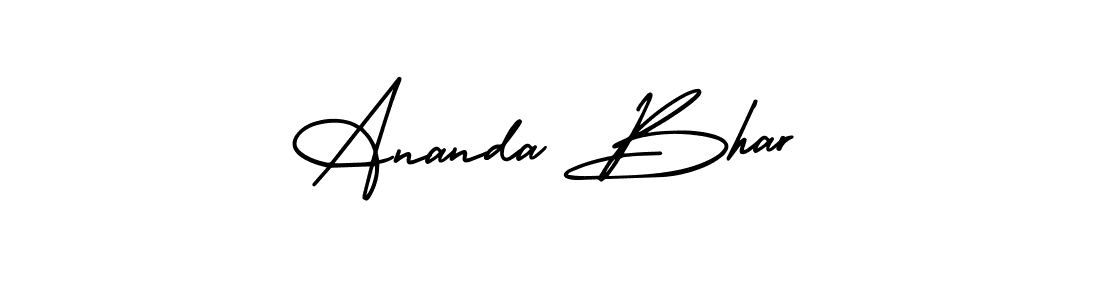 How to make Ananda Bhar signature? AmerikaSignatureDemo-Regular is a professional autograph style. Create handwritten signature for Ananda Bhar name. Ananda Bhar signature style 3 images and pictures png