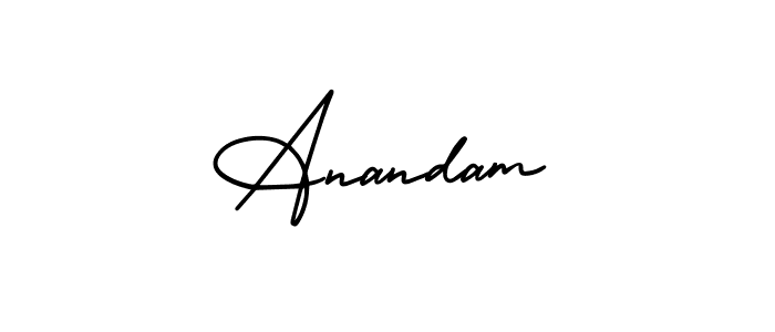 How to make Anandam signature? AmerikaSignatureDemo-Regular is a professional autograph style. Create handwritten signature for Anandam name. Anandam signature style 3 images and pictures png