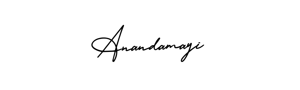 Anandamayi stylish signature style. Best Handwritten Sign (AmerikaSignatureDemo-Regular) for my name. Handwritten Signature Collection Ideas for my name Anandamayi. Anandamayi signature style 3 images and pictures png