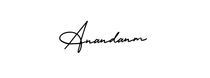 Use a signature maker to create a handwritten signature online. With this signature software, you can design (AmerikaSignatureDemo-Regular) your own signature for name Anandanm. Anandanm signature style 3 images and pictures png