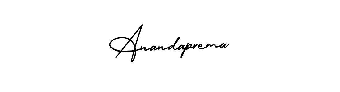 Anandaprema stylish signature style. Best Handwritten Sign (AmerikaSignatureDemo-Regular) for my name. Handwritten Signature Collection Ideas for my name Anandaprema. Anandaprema signature style 3 images and pictures png