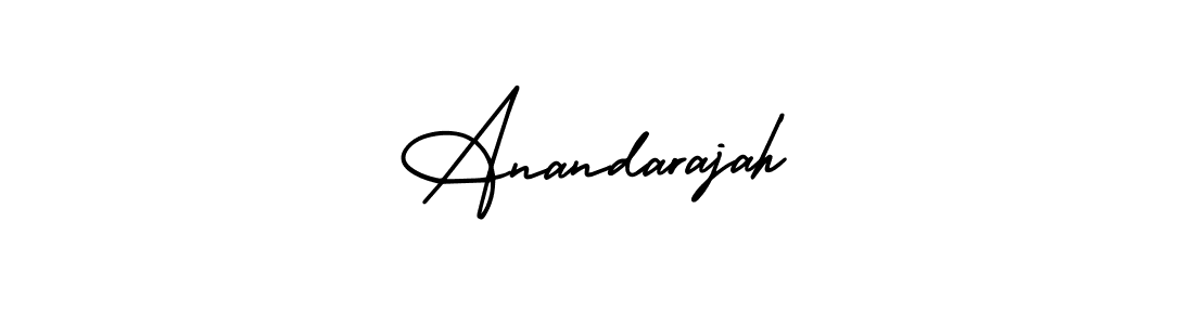 Make a beautiful signature design for name Anandarajah. With this signature (AmerikaSignatureDemo-Regular) style, you can create a handwritten signature for free. Anandarajah signature style 3 images and pictures png