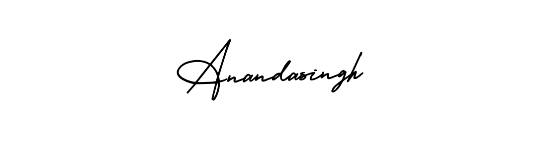 This is the best signature style for the Anandasingh name. Also you like these signature font (AmerikaSignatureDemo-Regular). Mix name signature. Anandasingh signature style 3 images and pictures png