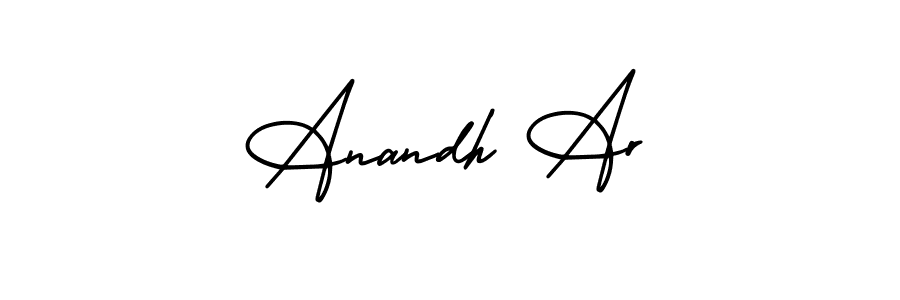 Create a beautiful signature design for name Anandh Ar. With this signature (AmerikaSignatureDemo-Regular) fonts, you can make a handwritten signature for free. Anandh Ar signature style 3 images and pictures png