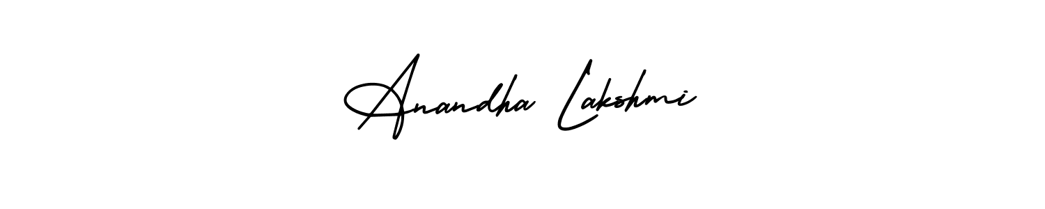 Use a signature maker to create a handwritten signature online. With this signature software, you can design (AmerikaSignatureDemo-Regular) your own signature for name Anandha Lakshmi. Anandha Lakshmi signature style 3 images and pictures png