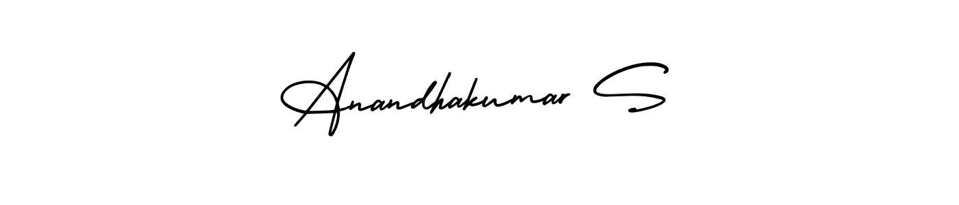 How to Draw Anandhakumar S signature style? AmerikaSignatureDemo-Regular is a latest design signature styles for name Anandhakumar S. Anandhakumar S signature style 3 images and pictures png