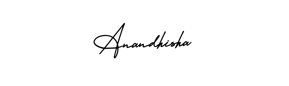 Use a signature maker to create a handwritten signature online. With this signature software, you can design (AmerikaSignatureDemo-Regular) your own signature for name Anandhisha. Anandhisha signature style 3 images and pictures png