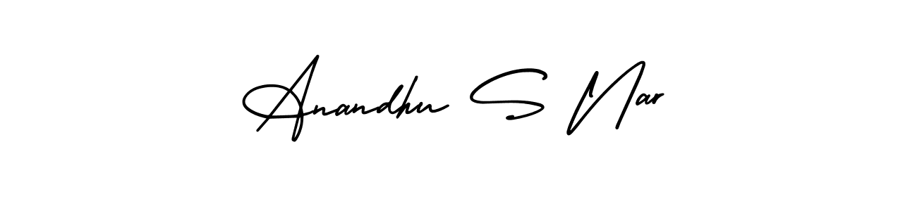 Once you've used our free online signature maker to create your best signature AmerikaSignatureDemo-Regular style, it's time to enjoy all of the benefits that Anandhu S Nar name signing documents. Anandhu S Nar signature style 3 images and pictures png