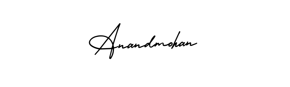 This is the best signature style for the Anandmohan name. Also you like these signature font (AmerikaSignatureDemo-Regular). Mix name signature. Anandmohan signature style 3 images and pictures png