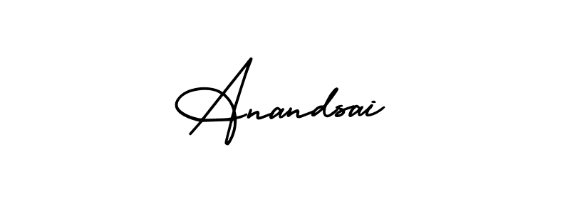 Make a beautiful signature design for name Anandsai. With this signature (AmerikaSignatureDemo-Regular) style, you can create a handwritten signature for free. Anandsai signature style 3 images and pictures png