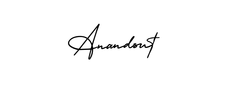 Use a signature maker to create a handwritten signature online. With this signature software, you can design (AmerikaSignatureDemo-Regular) your own signature for name Anandsut. Anandsut signature style 3 images and pictures png