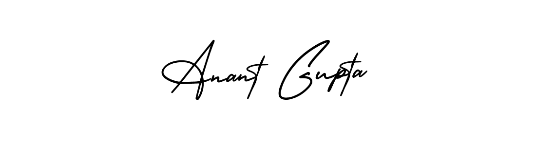 Make a beautiful signature design for name Anant Gupta. With this signature (AmerikaSignatureDemo-Regular) style, you can create a handwritten signature for free. Anant Gupta signature style 3 images and pictures png