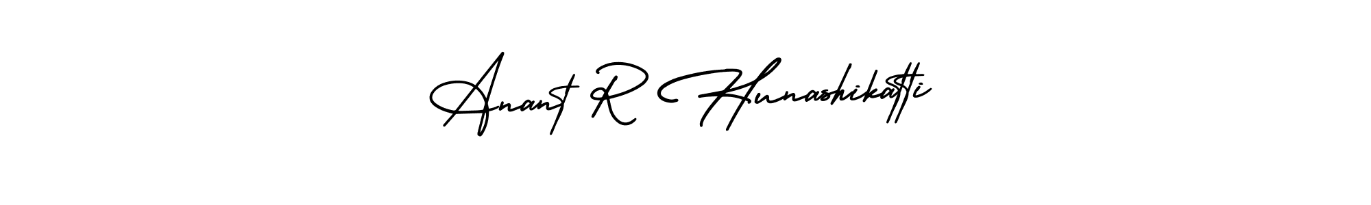 Anant R Hunashikatti stylish signature style. Best Handwritten Sign (AmerikaSignatureDemo-Regular) for my name. Handwritten Signature Collection Ideas for my name Anant R Hunashikatti. Anant R Hunashikatti signature style 3 images and pictures png