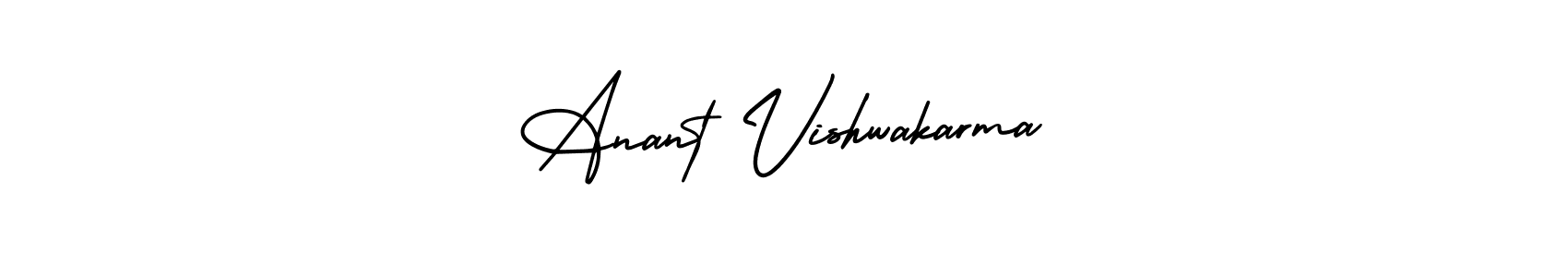 Similarly AmerikaSignatureDemo-Regular is the best handwritten signature design. Signature creator online .You can use it as an online autograph creator for name Anant Vishwakarma. Anant Vishwakarma signature style 3 images and pictures png