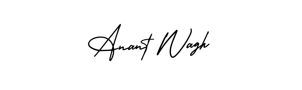 if you are searching for the best signature style for your name Anant Wagh. so please give up your signature search. here we have designed multiple signature styles  using AmerikaSignatureDemo-Regular. Anant Wagh signature style 3 images and pictures png