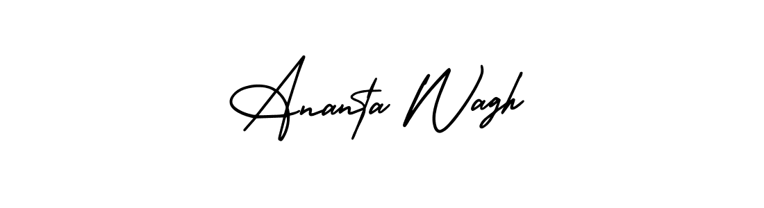 This is the best signature style for the Ananta Wagh name. Also you like these signature font (AmerikaSignatureDemo-Regular). Mix name signature. Ananta Wagh signature style 3 images and pictures png