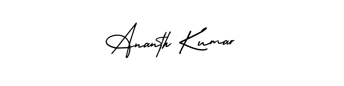 The best way (AmerikaSignatureDemo-Regular) to make a short signature is to pick only two or three words in your name. The name Ananth Kumar include a total of six letters. For converting this name. Ananth Kumar signature style 3 images and pictures png