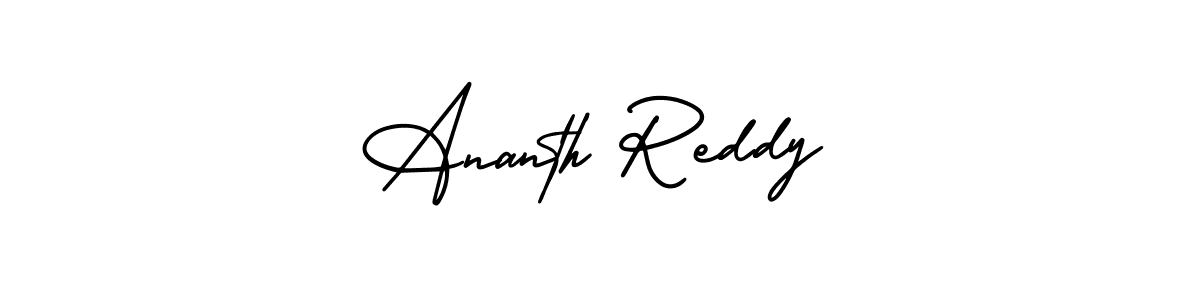 Use a signature maker to create a handwritten signature online. With this signature software, you can design (AmerikaSignatureDemo-Regular) your own signature for name Ananth Reddy. Ananth Reddy signature style 3 images and pictures png