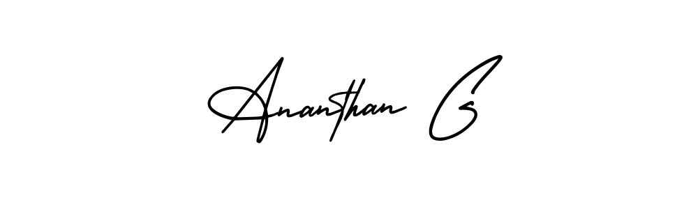 How to make Ananthan G signature? AmerikaSignatureDemo-Regular is a professional autograph style. Create handwritten signature for Ananthan G name. Ananthan G signature style 3 images and pictures png