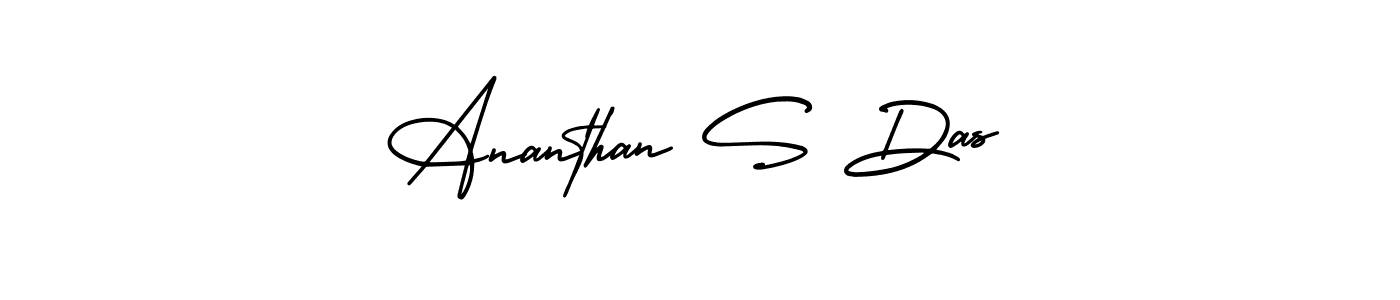 Ananthan S Das stylish signature style. Best Handwritten Sign (AmerikaSignatureDemo-Regular) for my name. Handwritten Signature Collection Ideas for my name Ananthan S Das. Ananthan S Das signature style 3 images and pictures png