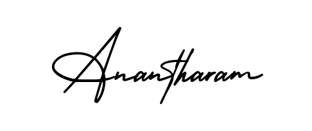 The AmerikaSignatureDemo-Regular typeface gives name Anantharam a refined look. Suitable for certificates, diplomas, and official verification. Anantharam signature style 3 images and pictures png