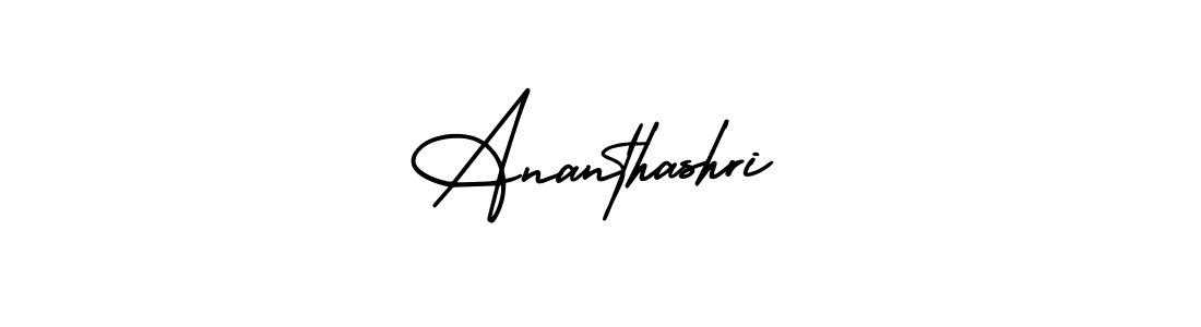 Similarly AmerikaSignatureDemo-Regular is the best handwritten signature design. Signature creator online .You can use it as an online autograph creator for name Ananthashri. Ananthashri signature style 3 images and pictures png