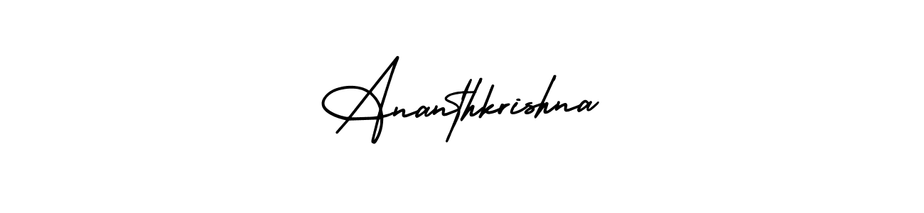 Make a beautiful signature design for name Ananthkrishna. With this signature (AmerikaSignatureDemo-Regular) style, you can create a handwritten signature for free. Ananthkrishna signature style 3 images and pictures png