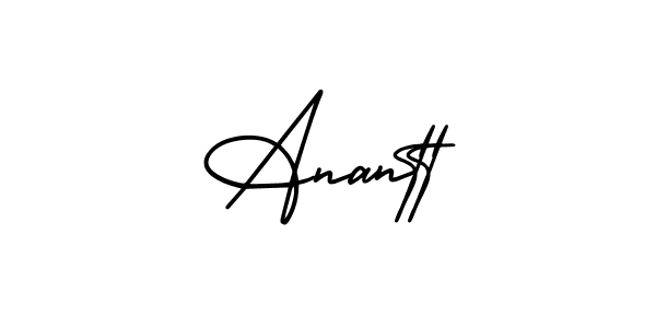 This is the best signature style for the Anantt name. Also you like these signature font (AmerikaSignatureDemo-Regular). Mix name signature. Anantt signature style 3 images and pictures png