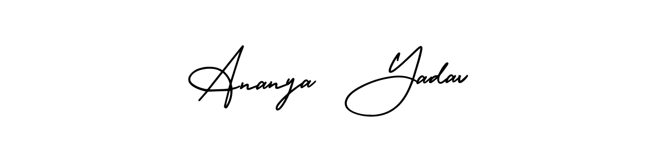 Make a short Ananya  Yadav signature style. Manage your documents anywhere anytime using AmerikaSignatureDemo-Regular. Create and add eSignatures, submit forms, share and send files easily. Ananya  Yadav signature style 3 images and pictures png