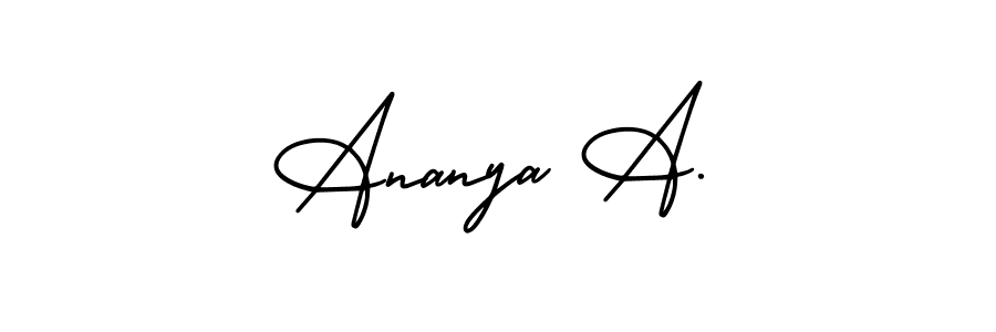 Create a beautiful signature design for name Ananya A.. With this signature (AmerikaSignatureDemo-Regular) fonts, you can make a handwritten signature for free. Ananya A. signature style 3 images and pictures png