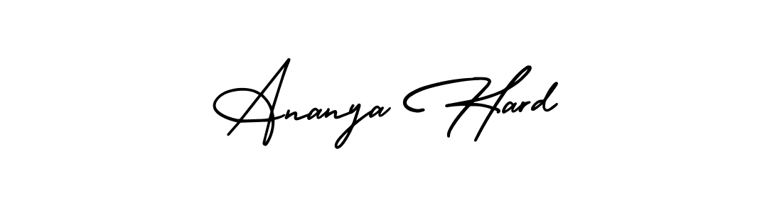 Similarly AmerikaSignatureDemo-Regular is the best handwritten signature design. Signature creator online .You can use it as an online autograph creator for name Ananya Hard. Ananya Hard signature style 3 images and pictures png